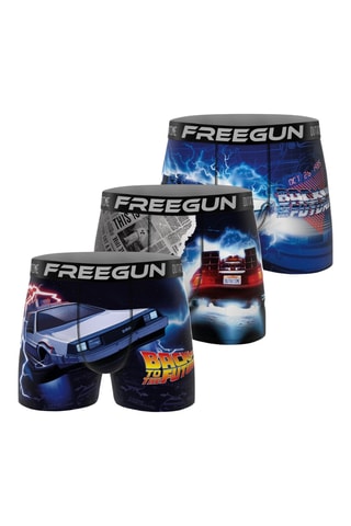 3 boxers Back to the future - Bleu