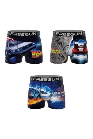 3 boxers Back to the future - Bleu