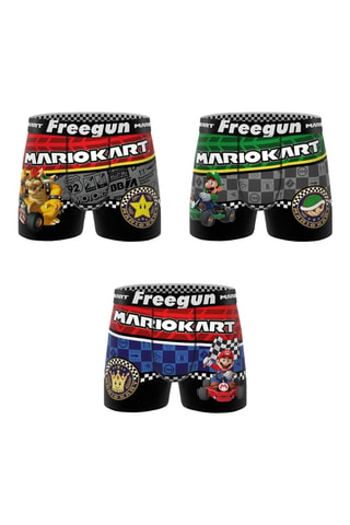 3 boxers Super Mario Kart - Noir