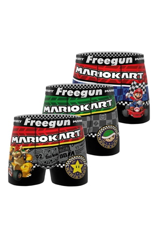 3 boxers Super Mario Kart - Zwart