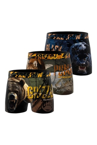 3 boxers Wild Animals - Noir