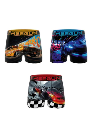 3 boxers Racers - Noir