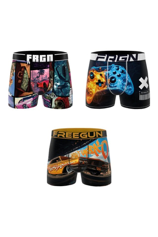 3 boxers Gaming - Noir