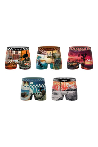5 boxers California Vibes - Orange