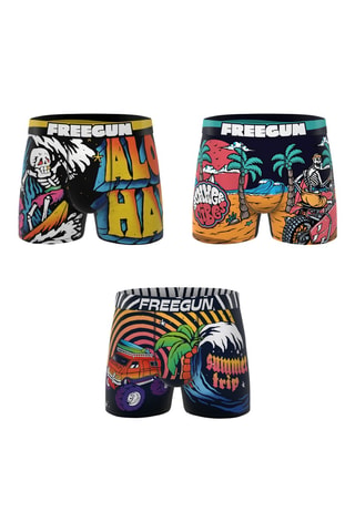3 boxers Retro Summer - Zwart