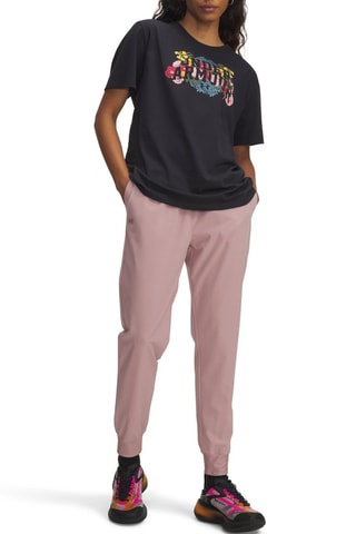 Pantalon taille haute Rival Woven - Rose