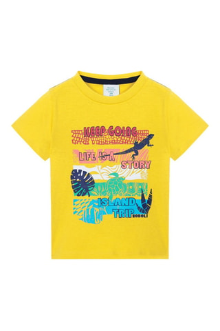 T-shirt  - Geel