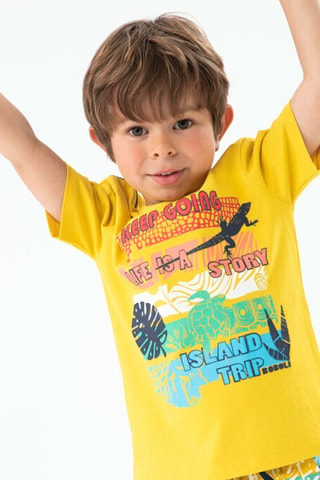T-shirt  - Geel