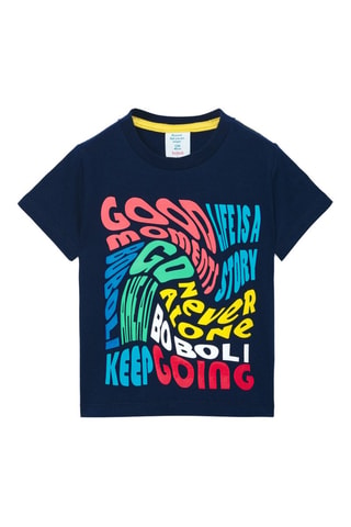 T-shirt  - Marineblauw