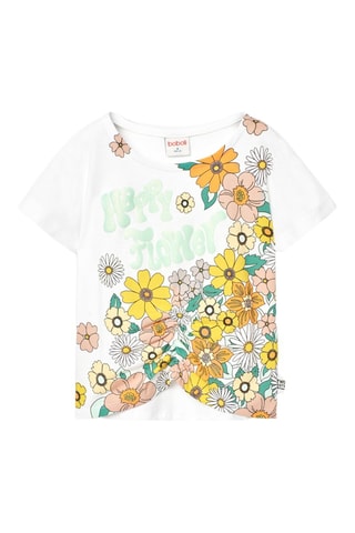 T-shirt  - Wit en multicolor