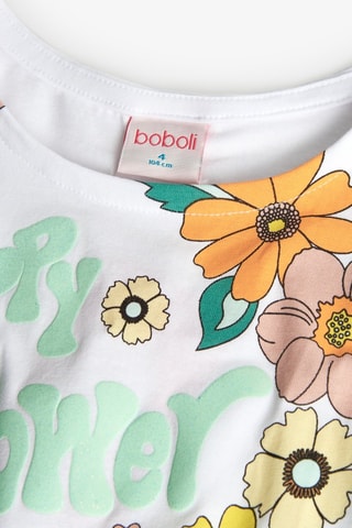 T-shirt  - Wit en multicolor