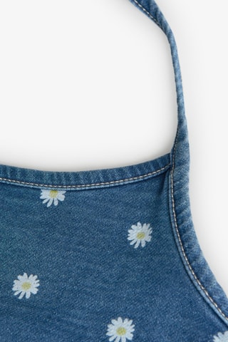 Mouwloze Top - Wit en blauw