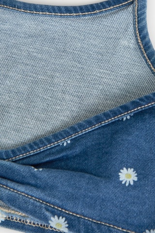 Mouwloze Top - Wit en blauw