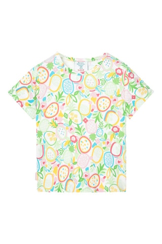 T-shirt  - Wit en multicolor