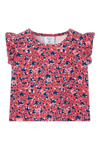 T-shirt - Donkerroze en marineblauw