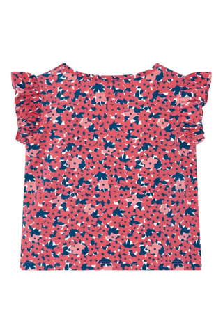 T-shirt - Donkerroze en marineblauw