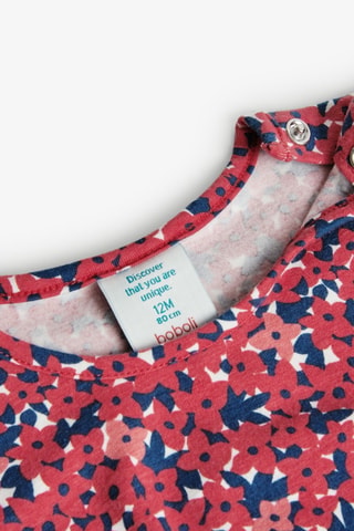 T-shirt - Donkerroze en marineblauw