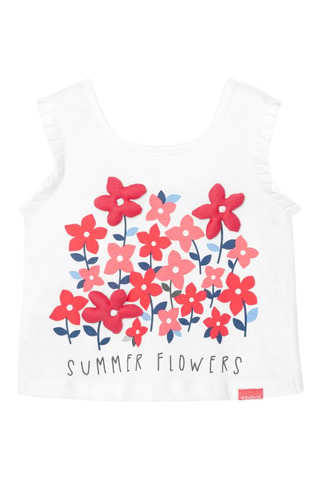 Mouwloos T-shirt  - Wit