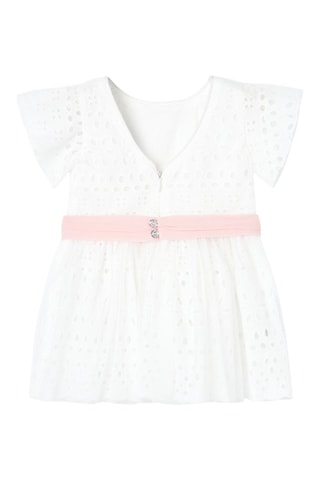 Jurk  - Wit en roze