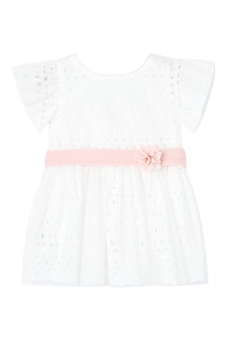 Jurk  - Wit en roze