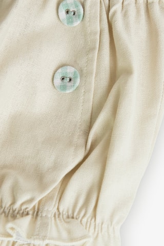 Linnen Top en Short  - Wit en groen