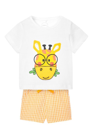 T-shirt en Short  - Wit en geel