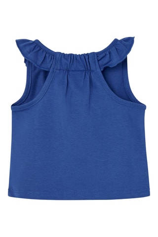 Mouwloos T-shirt - Blauw en multicolor