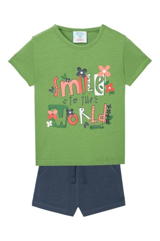 T-shirt en Short  - Blauw en groen