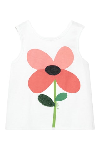 Mouwloos T-shirt  - Wit