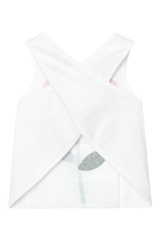 Mouwloos T-shirt  - Wit