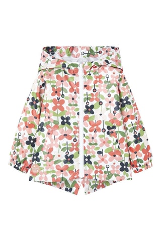 Parka met Capuchon  - Wit en multicolor