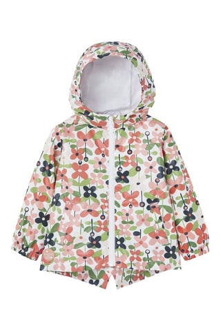 Parka met Capuchon  - Wit en multicolor