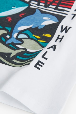 T-shirt  - Wit en multicolor