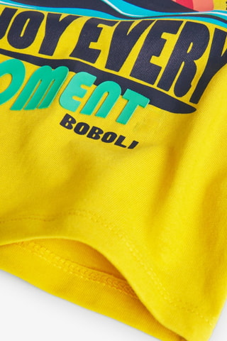 T-shirt  - Geel en multicolor