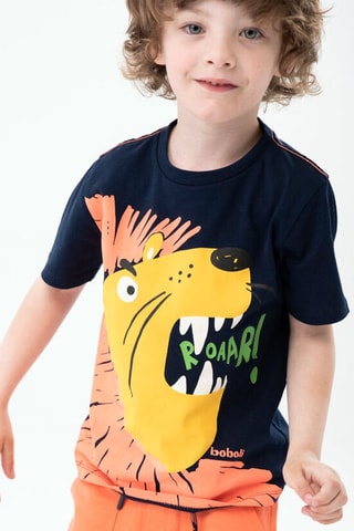 T-shirt  - Marineblauw