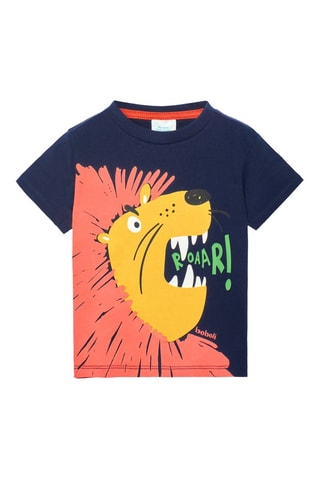 T-shirt  - Marineblauw