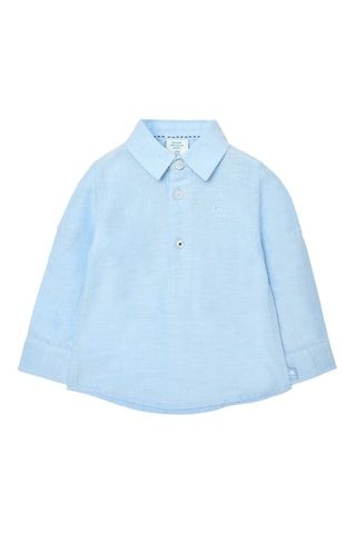 Linnen Blouse  - Blauw