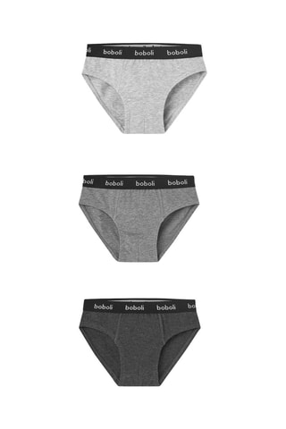 3 Onderbroeken  - Gemêleerd grijs