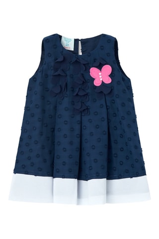 Mouwloze Trapeziumjurk  - Marineblauw