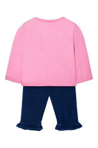 T-shirt en Broek  - Blauw en roze