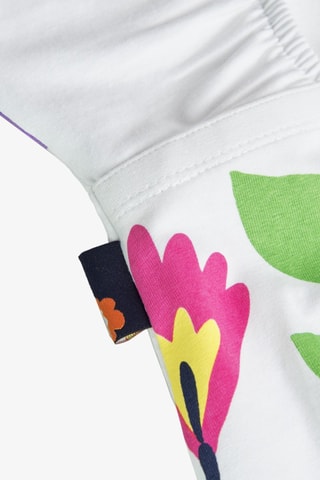 Trapeziumjurk  - Wit en multicolor