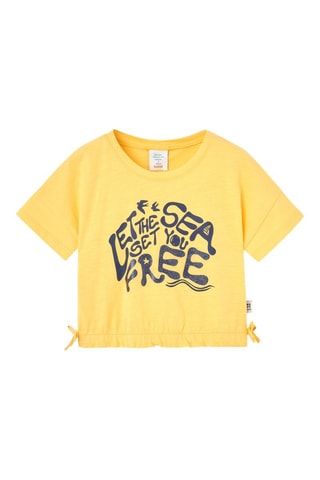 T-shirt  - Zwart en geel