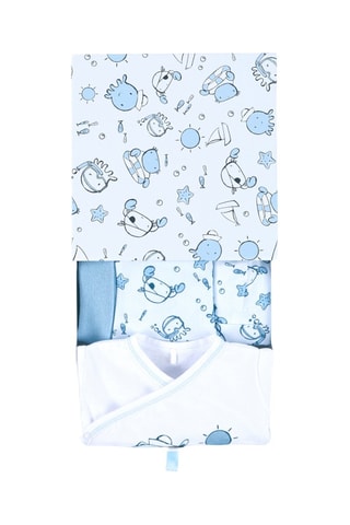 3-delige Set  - Wit en blauw