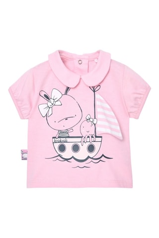 T-shirt en Wielrenbroekje - Wit en roze