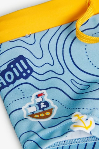 Zwemshort - Blauw en geel