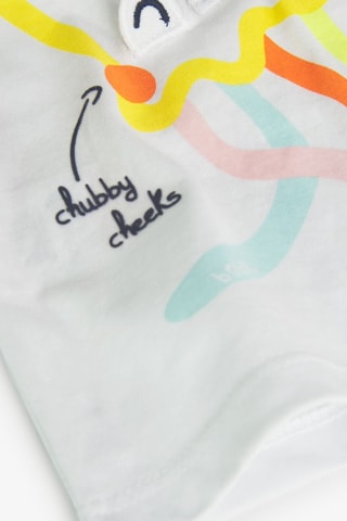 T-shirt  - Wit en multicolor