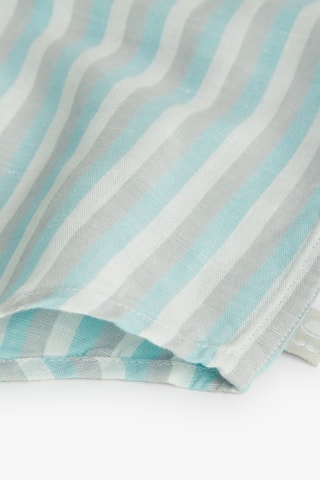 Linnen Blouse - Wit en blauw