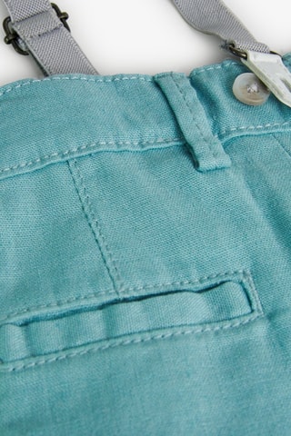 Linnen Bermuda en Bandjes - Blauw en grijs