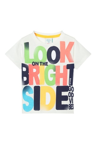 T-shirt  - Wit en multicolor