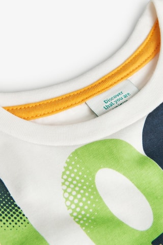 T-shirt  - Wit en multicolor